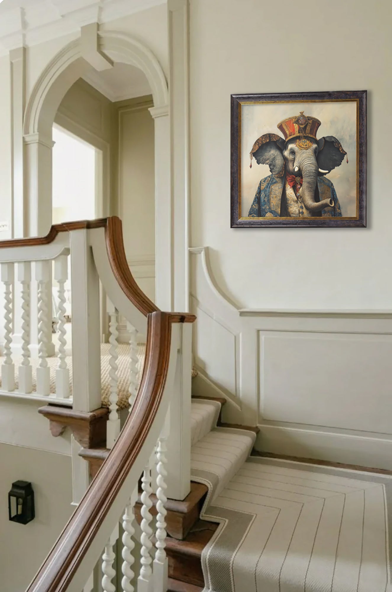 The Great Elephanto - Circus Elephant Oxford Square Frame