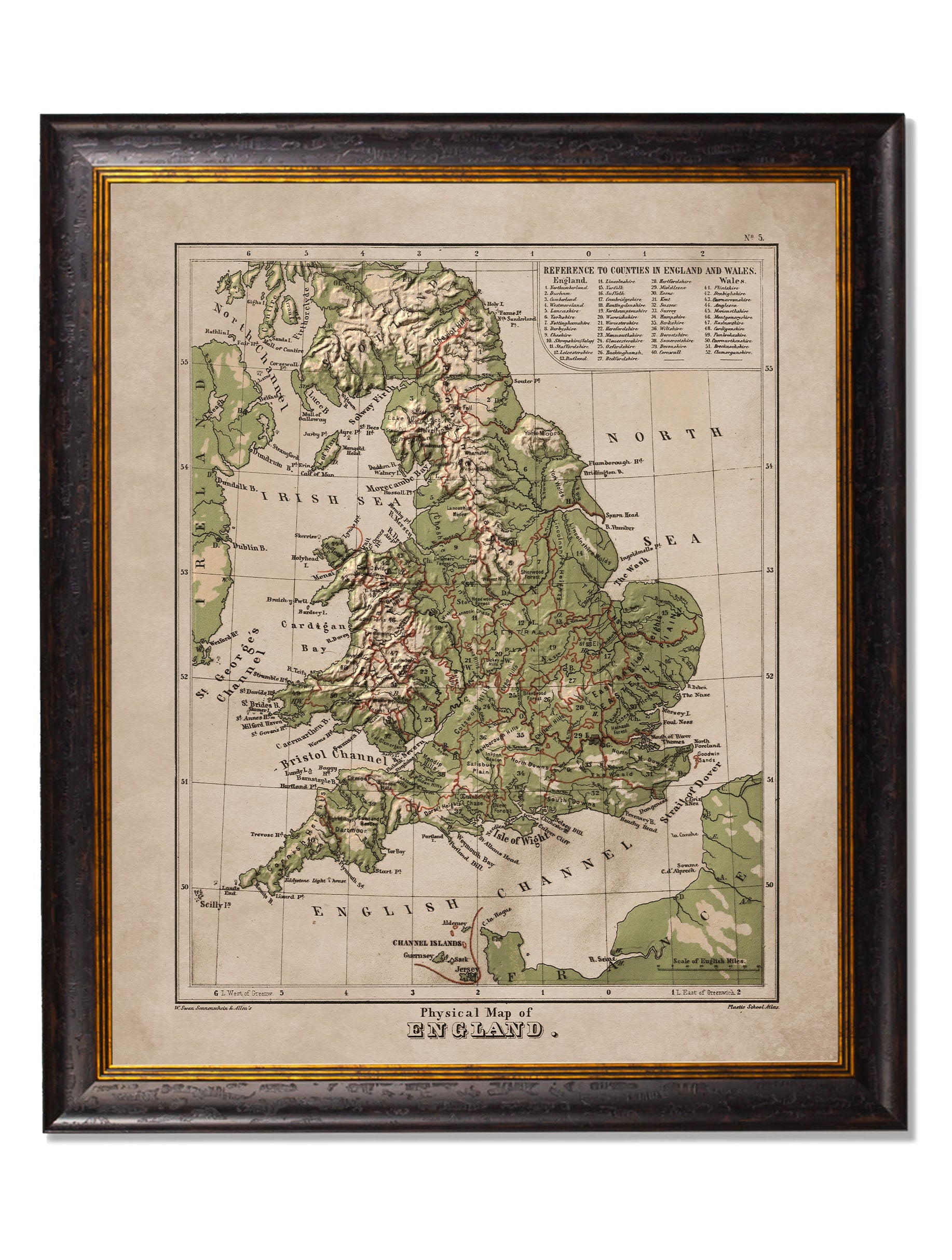 c.1880 Maps of The United Kingdom & Ireland styled view – Leya Buster Interiors