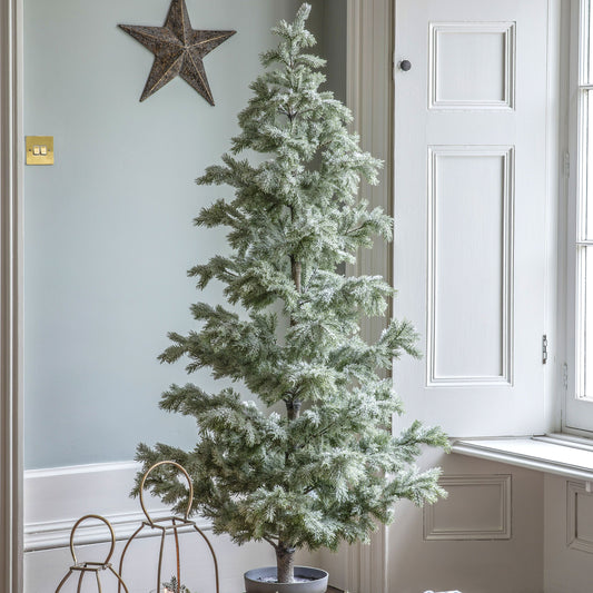 Snowy Pine Potted Christmas Tree