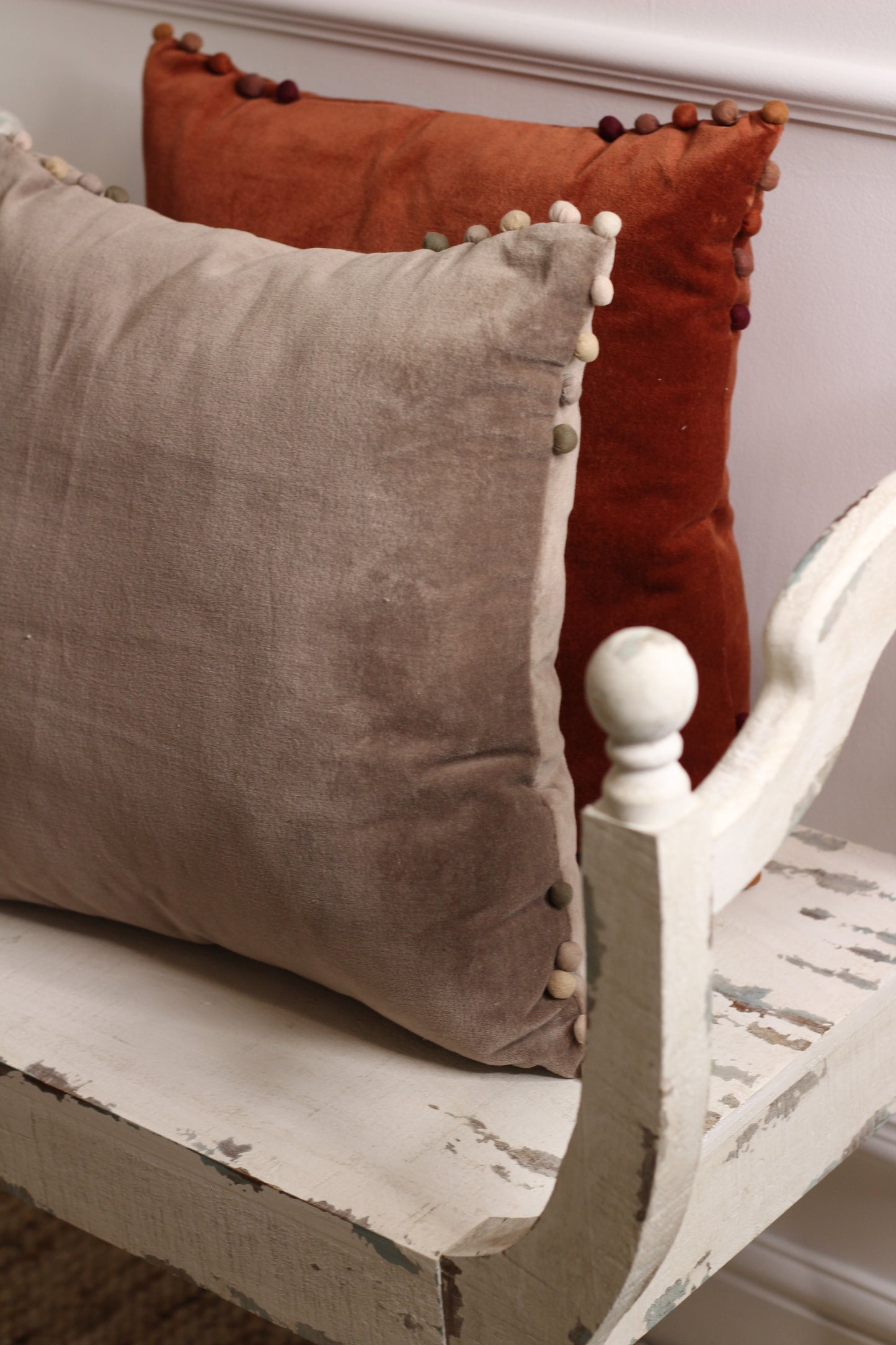 Velvet Cushion Taupe