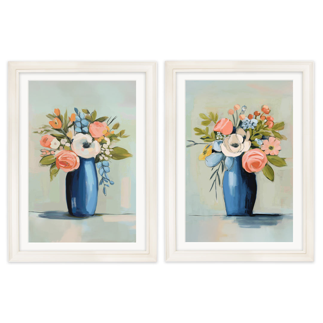 The Pastel Bouquet Duo - Cream Hurstwood Frame