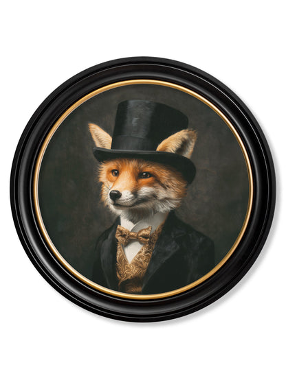 Count Foxalot – Gentleman Fox Oxford Round Frame detail – Leya Buster Interiors