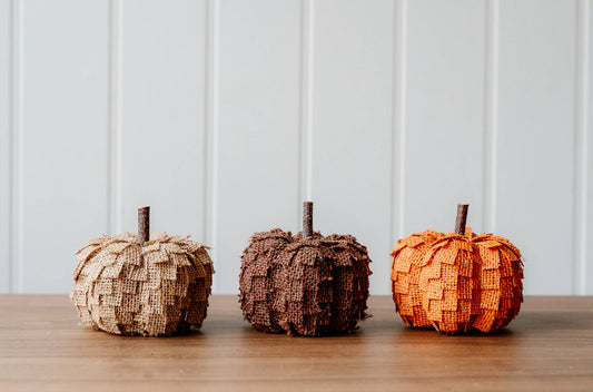 Small Hessian Pumpkins