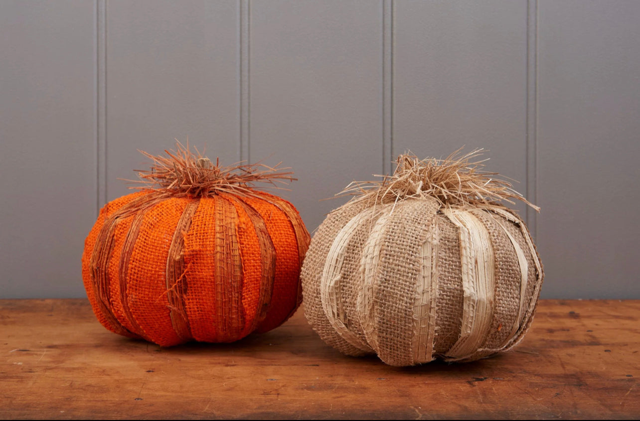 Orange Hessian Pumpkin