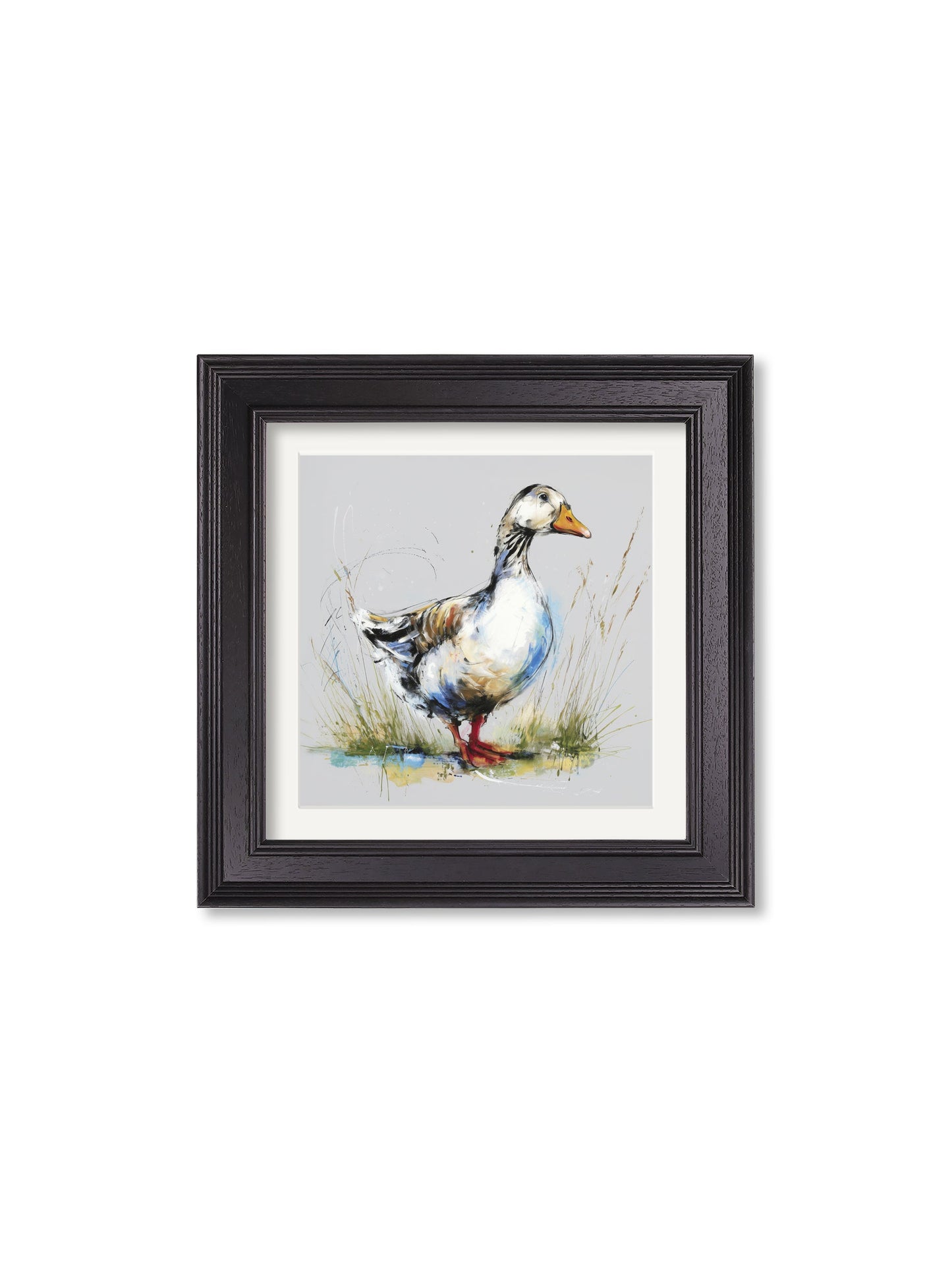 White Goose Cosy Sketch – Black Hurstwood Square Frame styled view – Leya Buster Interiors