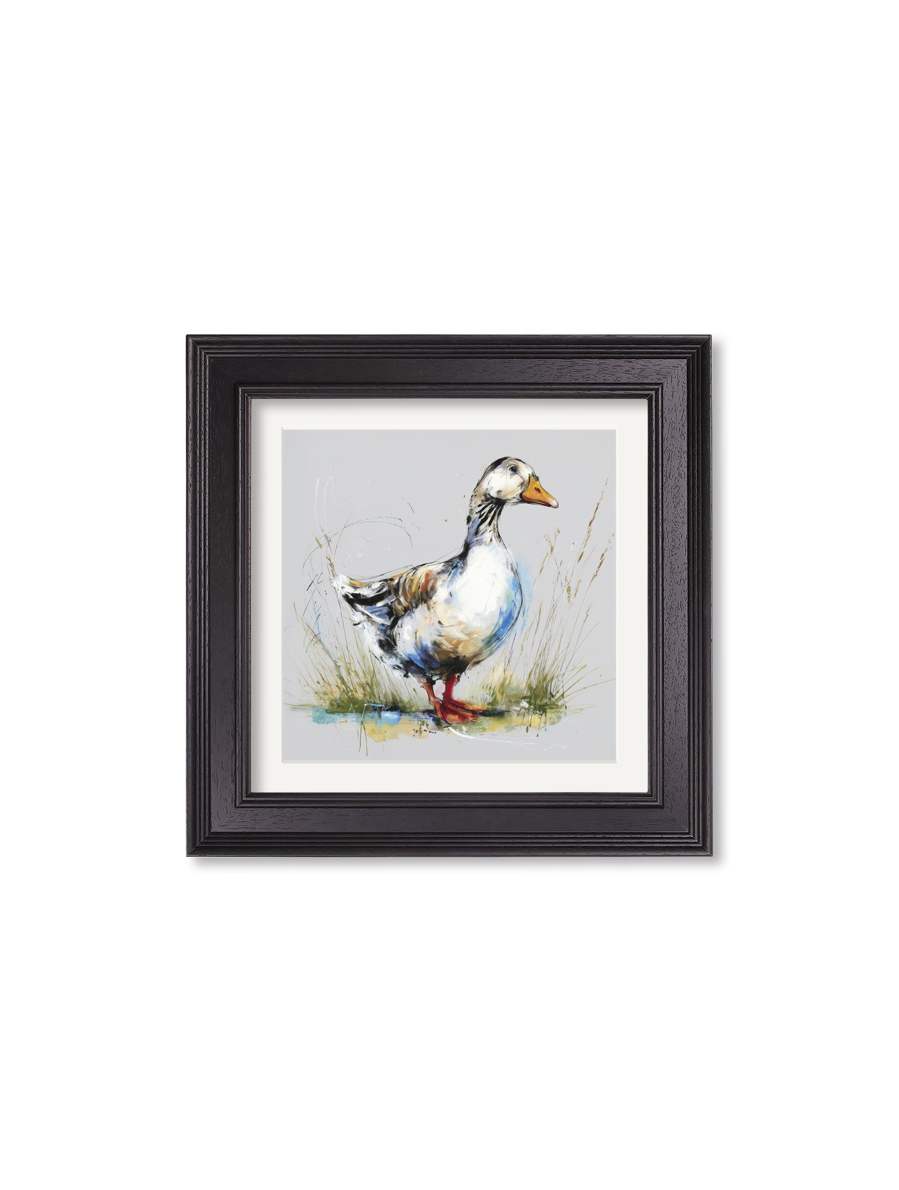 White Goose Cosy Sketch – Black Hurstwood Square Frame styled view – Leya Buster Interiors