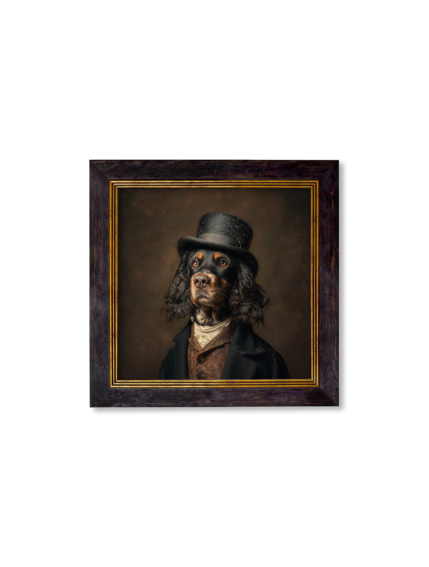 Duke Gordy of Tails - Gentleman Gordon Setter Oxford Square Frame