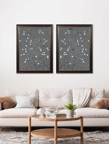Tree of Life Grey Set of 2 – framed wall art at Leya Buster Interiors