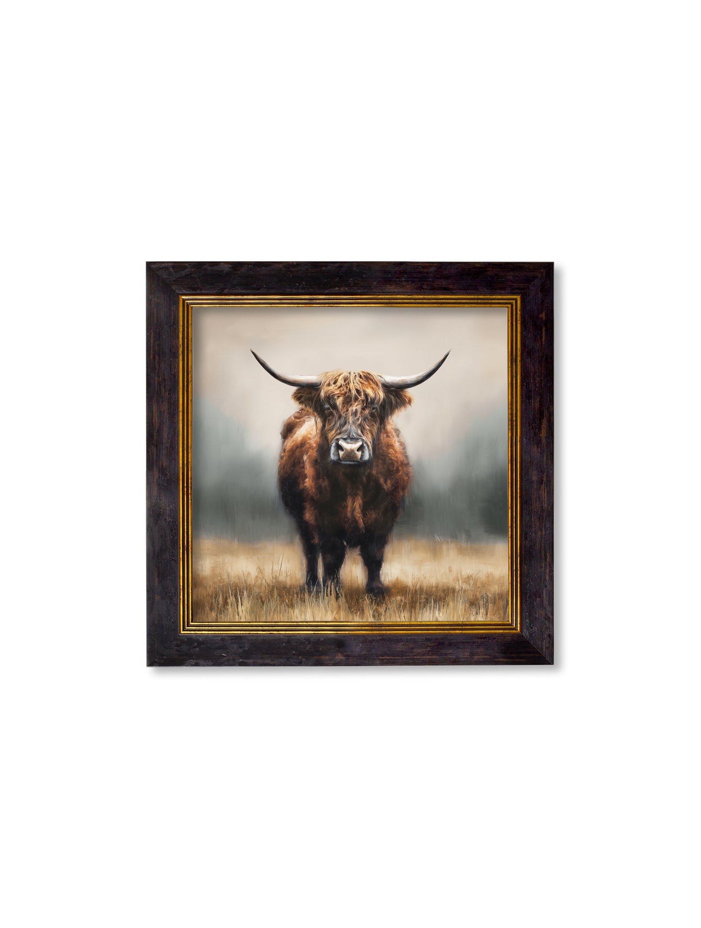 Highland Cow – Oxford Square Frame styled view – Leya Buster Interiors