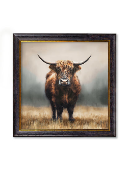 Highland Cow – Oxford Square Frame detail – Leya Buster Interiors