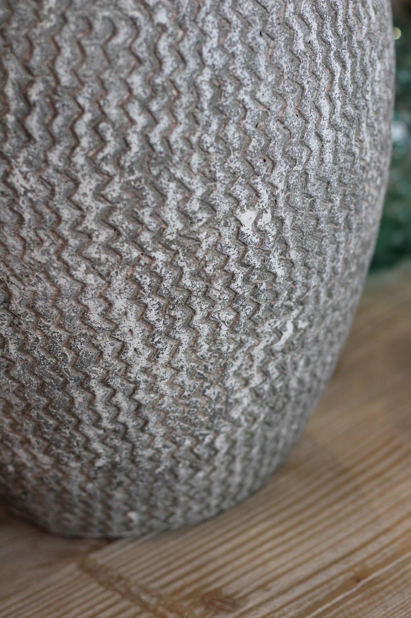 Textured Tall Stone Vase