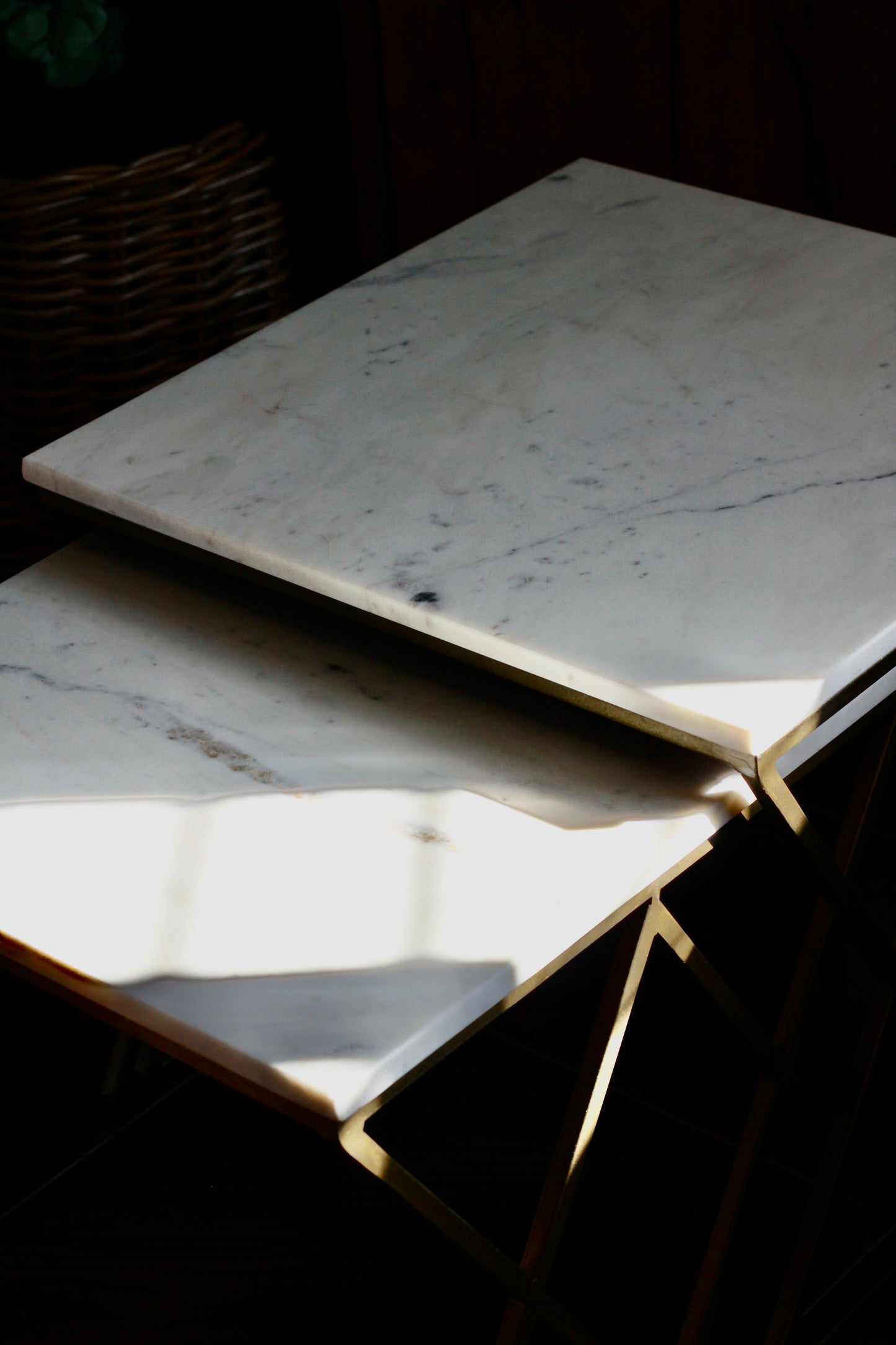 White Rajasthani Marble Nest of Tables