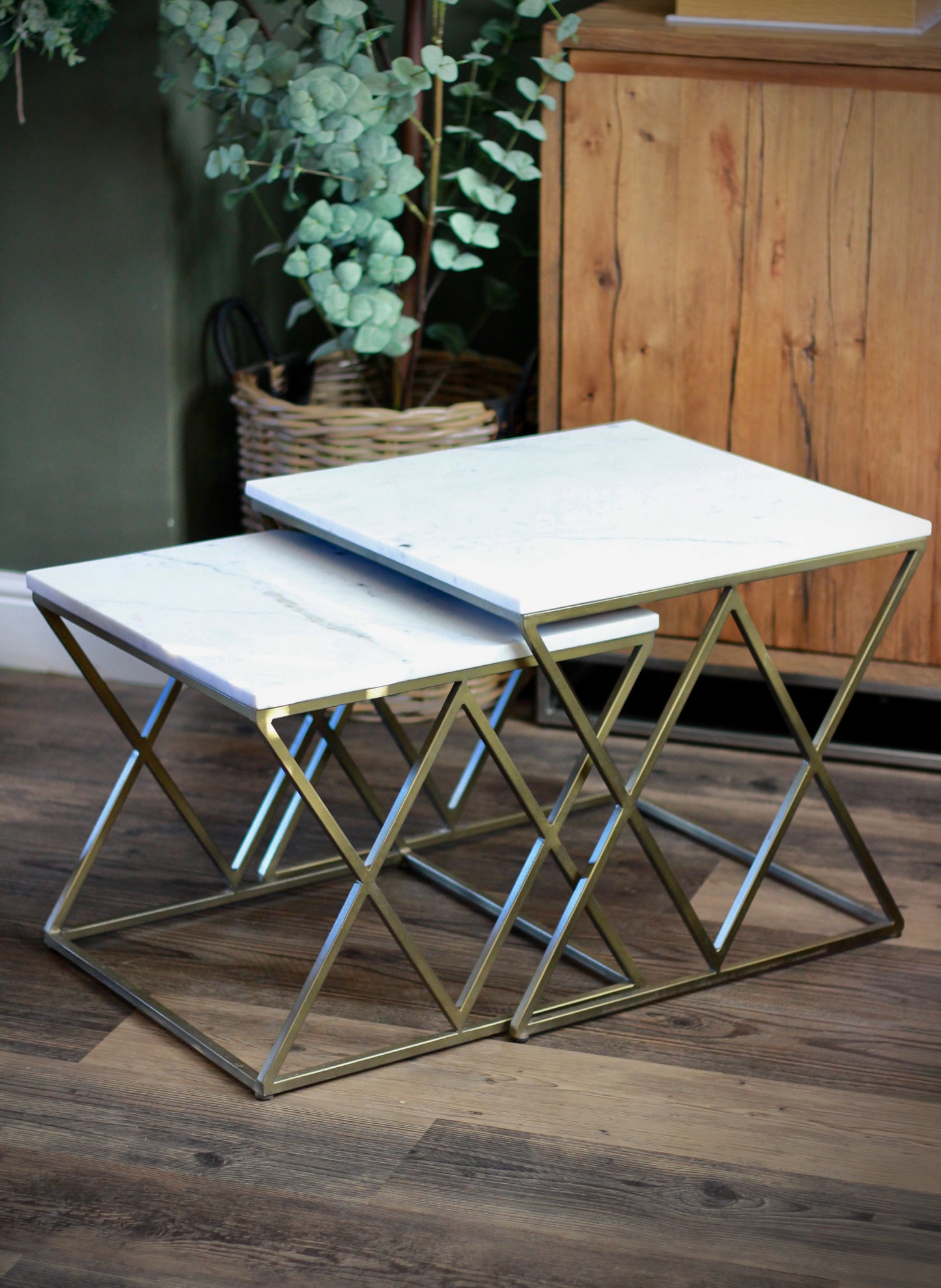 White Rajasthani Marble Nest of Tables