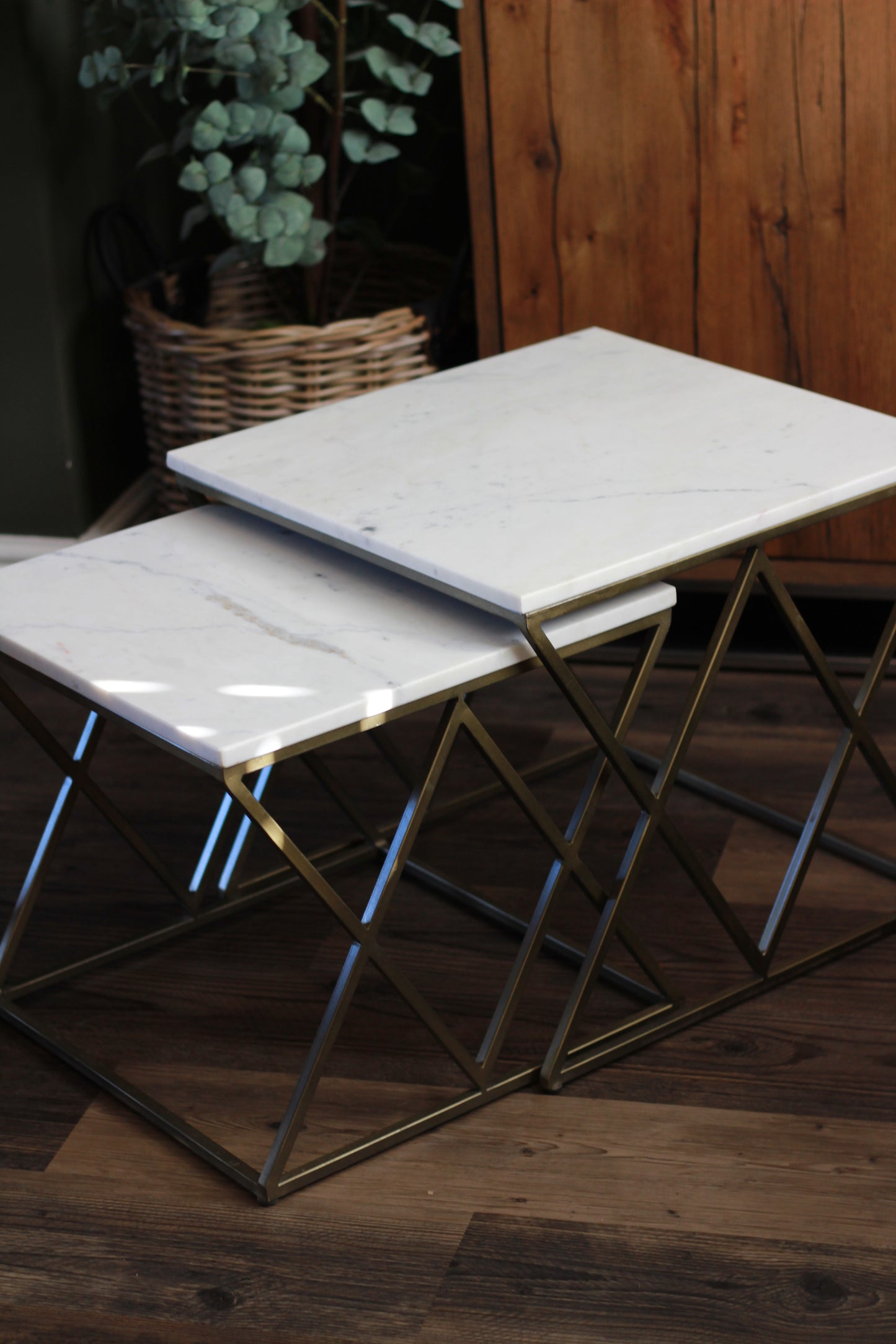 White Rajasthani Marble Nest of Tables