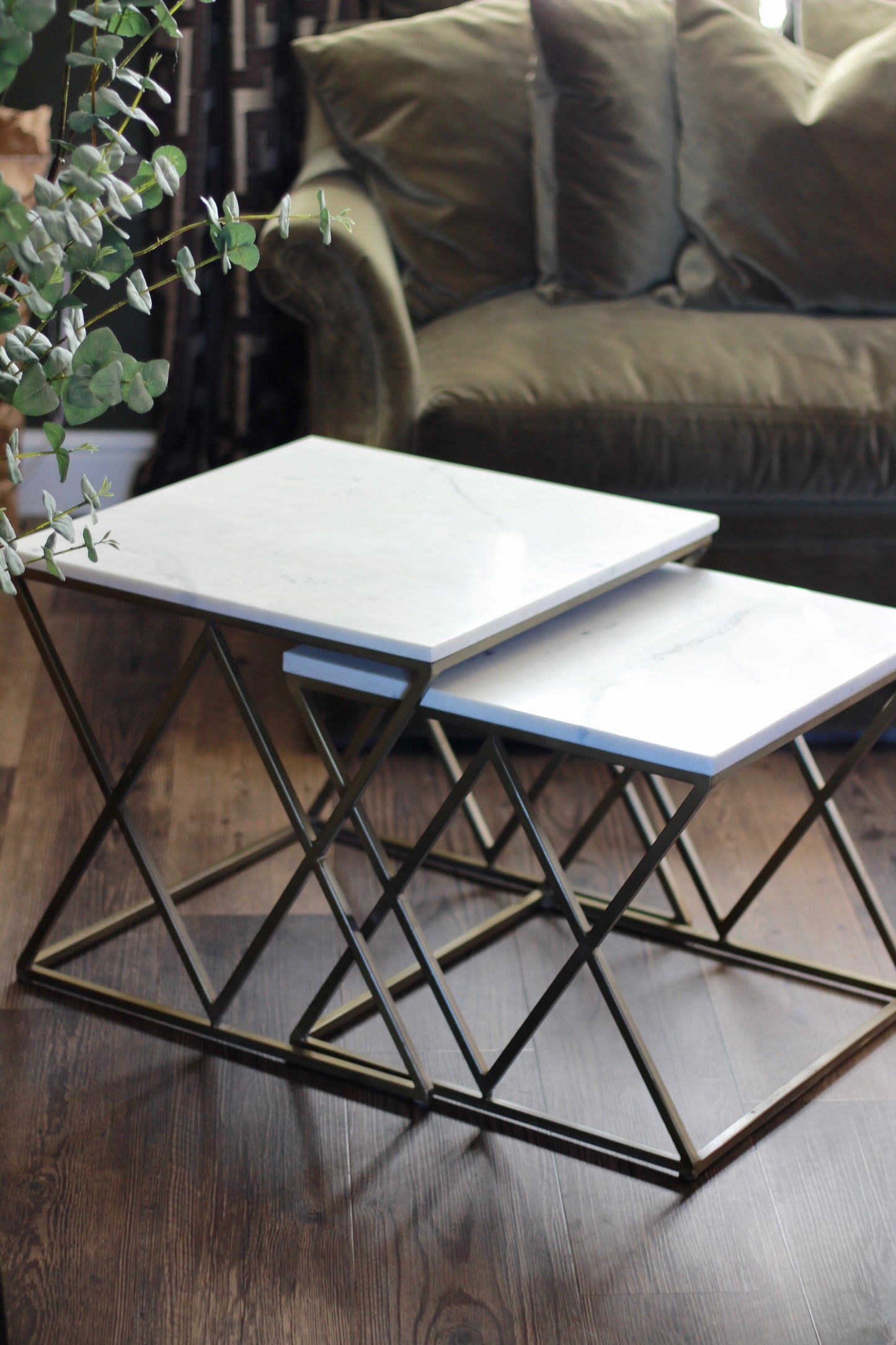 White Rajasthani Marble Nest of Tables