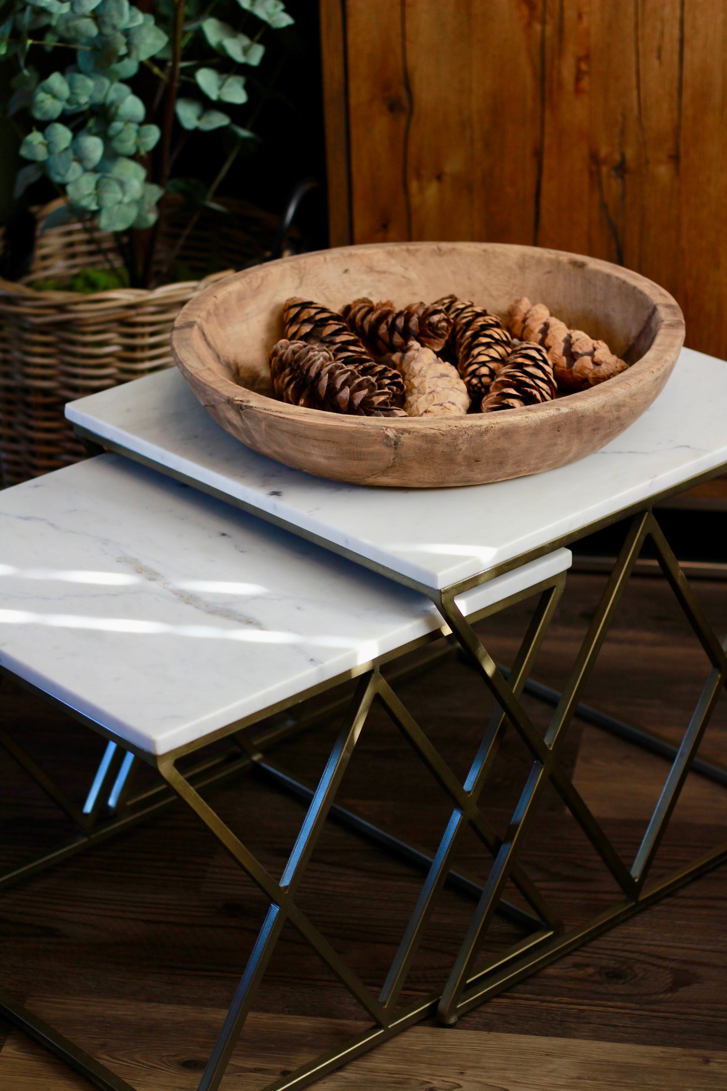 White Rajasthani Marble Nest of Tables