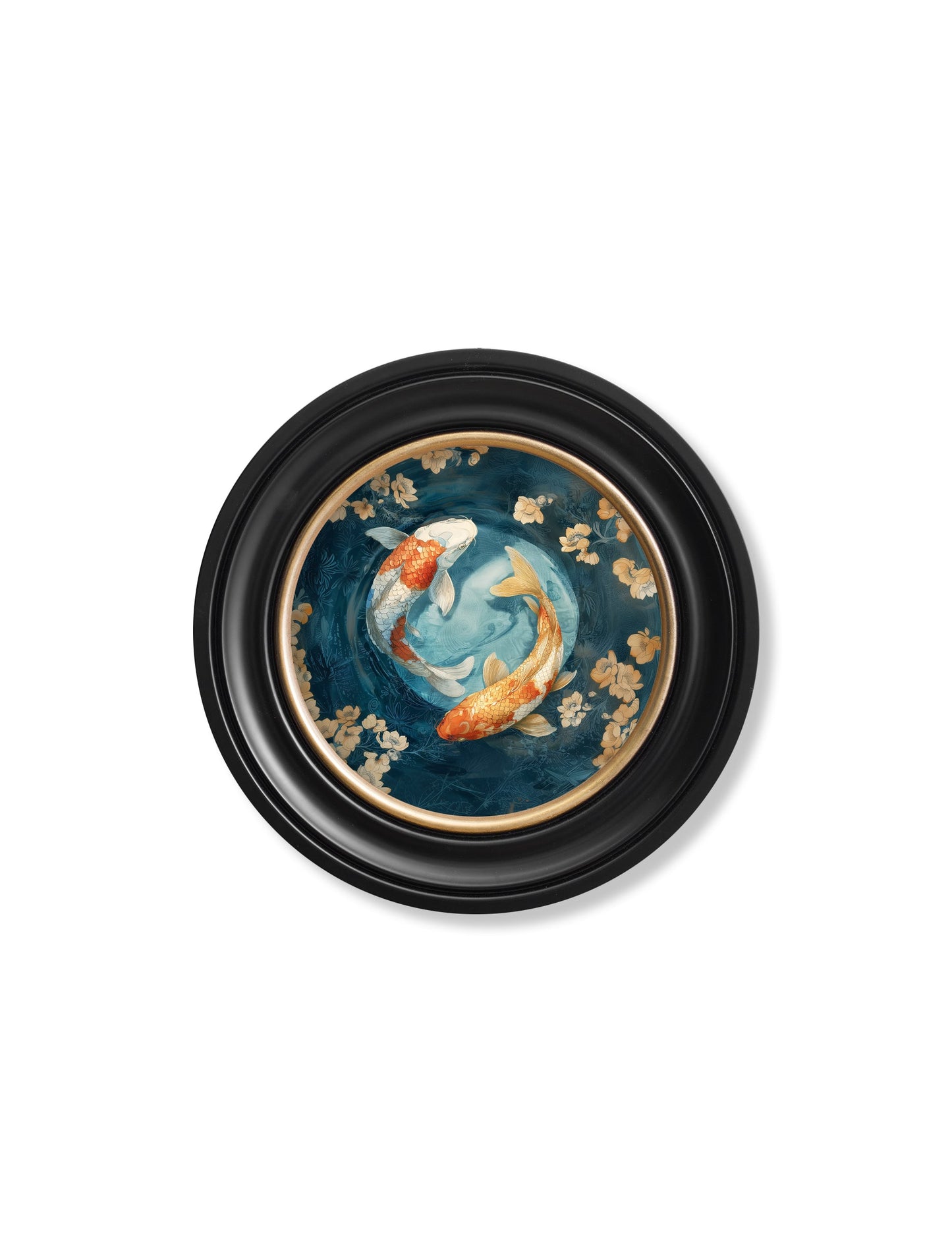 Japanese Koi Carp Dawn -  Oxford Round Frame