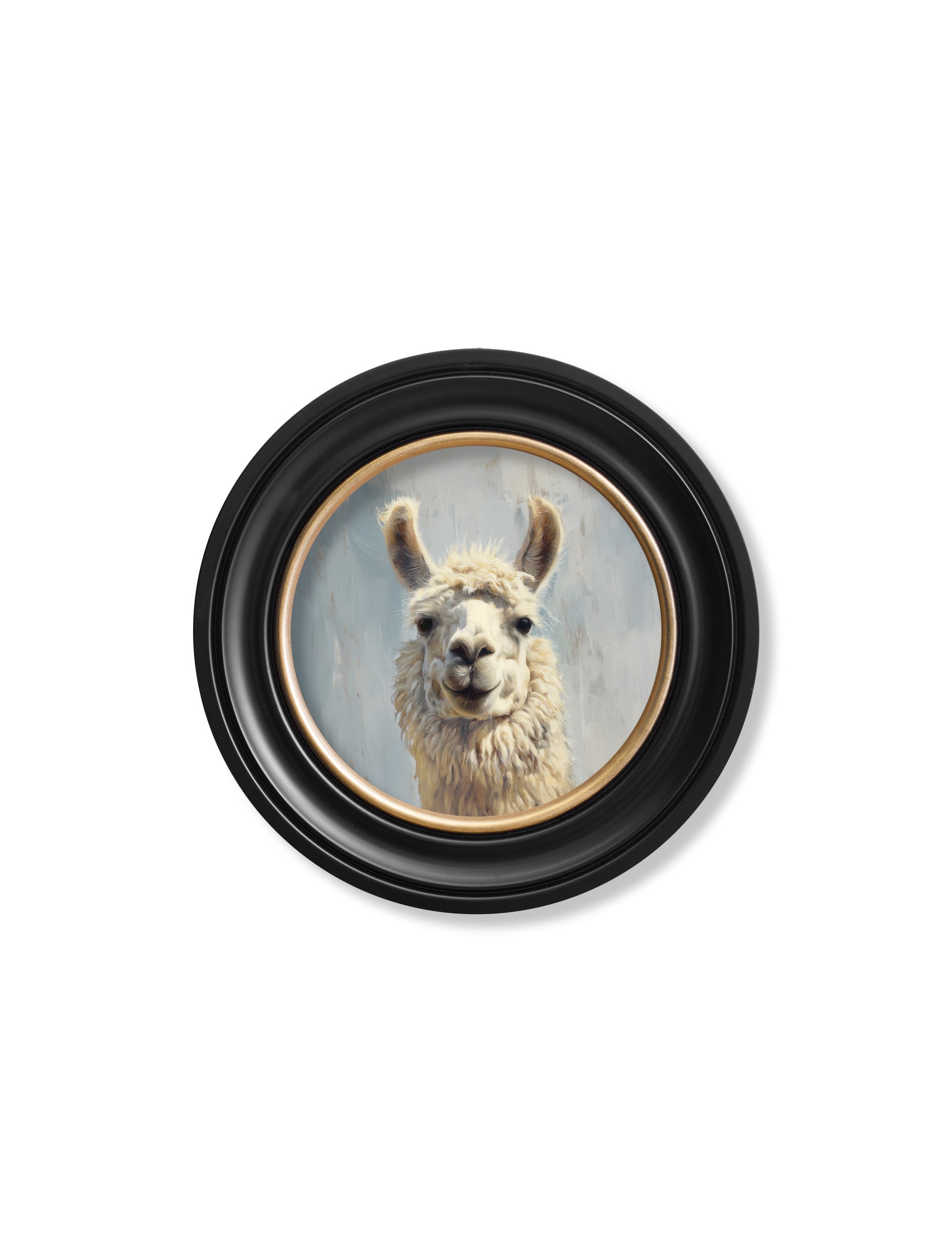 The Goofy Llama – Oxford Round Frame styled view – Leya Buster Interiors