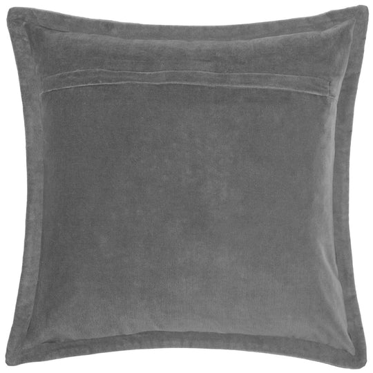 Luxe Peacock Embellished Cushion - Steel