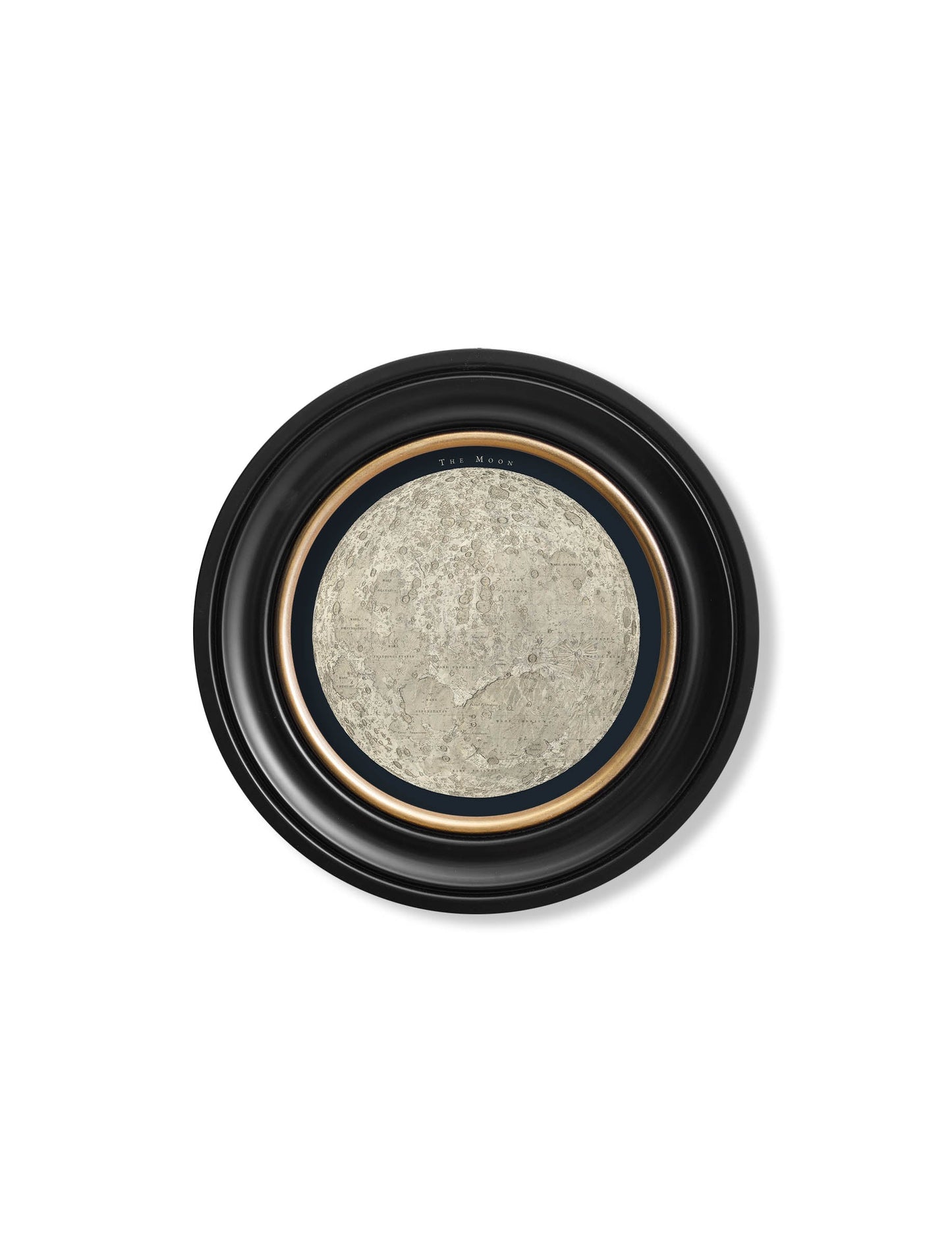 c.1800's Map of the Moon – Round styled view – Leya Buster Interiors