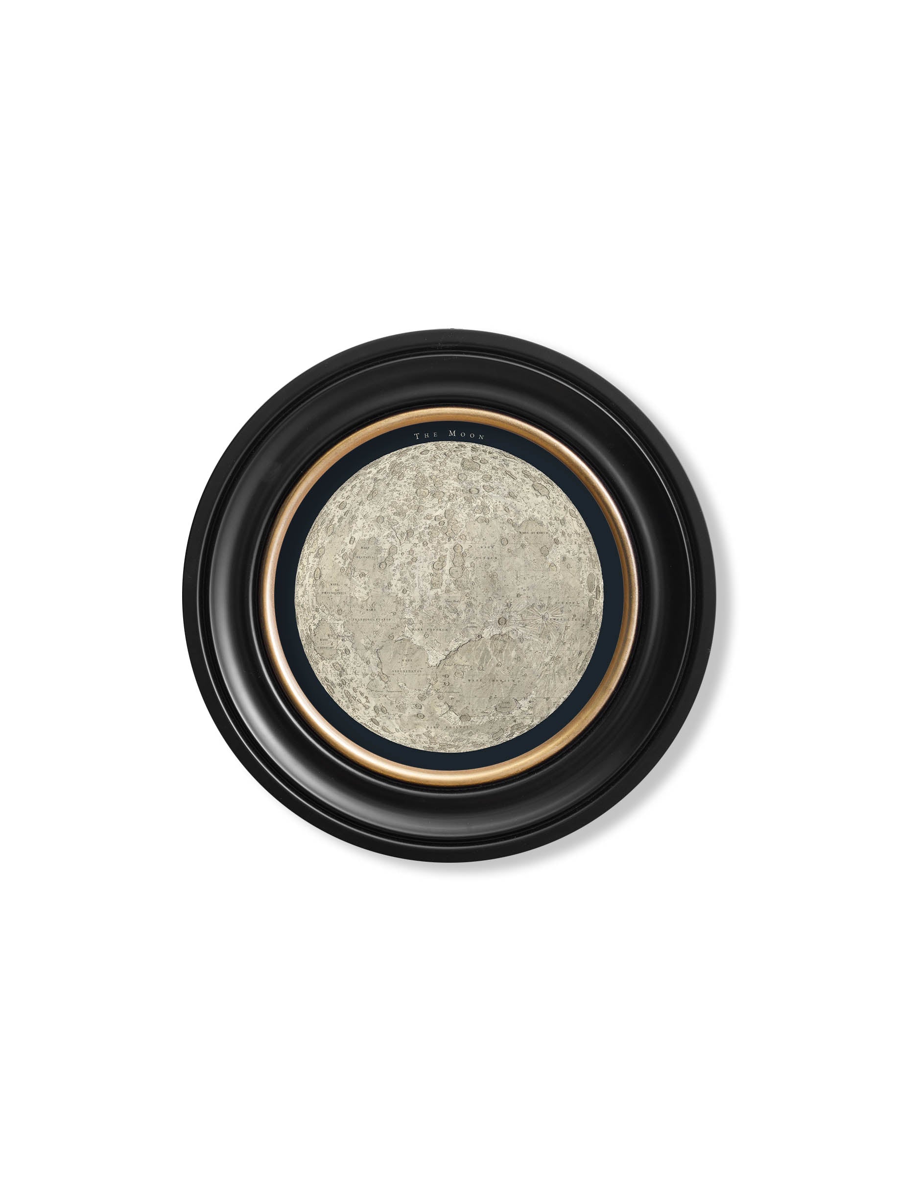 c.1800's Map of the Moon – Round styled view – Leya Buster Interiors