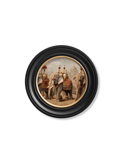 The Mughal Emperors – Oxford Round Frame styled view – Leya Buster Interiors