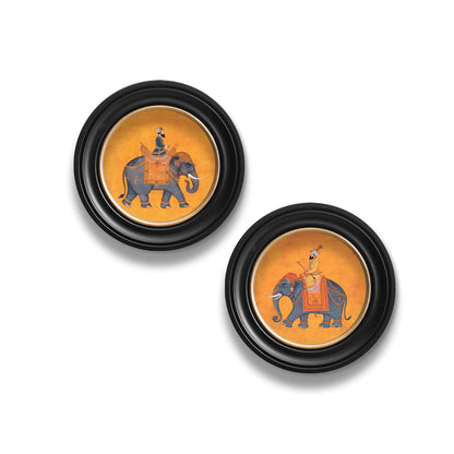 Royal Saffron Mughals – Oxford Round Frame styled view – Leya Buster Interiors