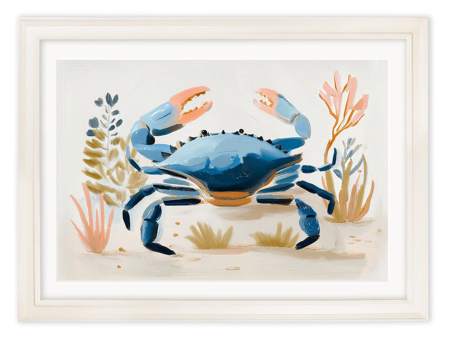Pastel Shoreline Lobster & Crab - Cream Hurstwood Frame