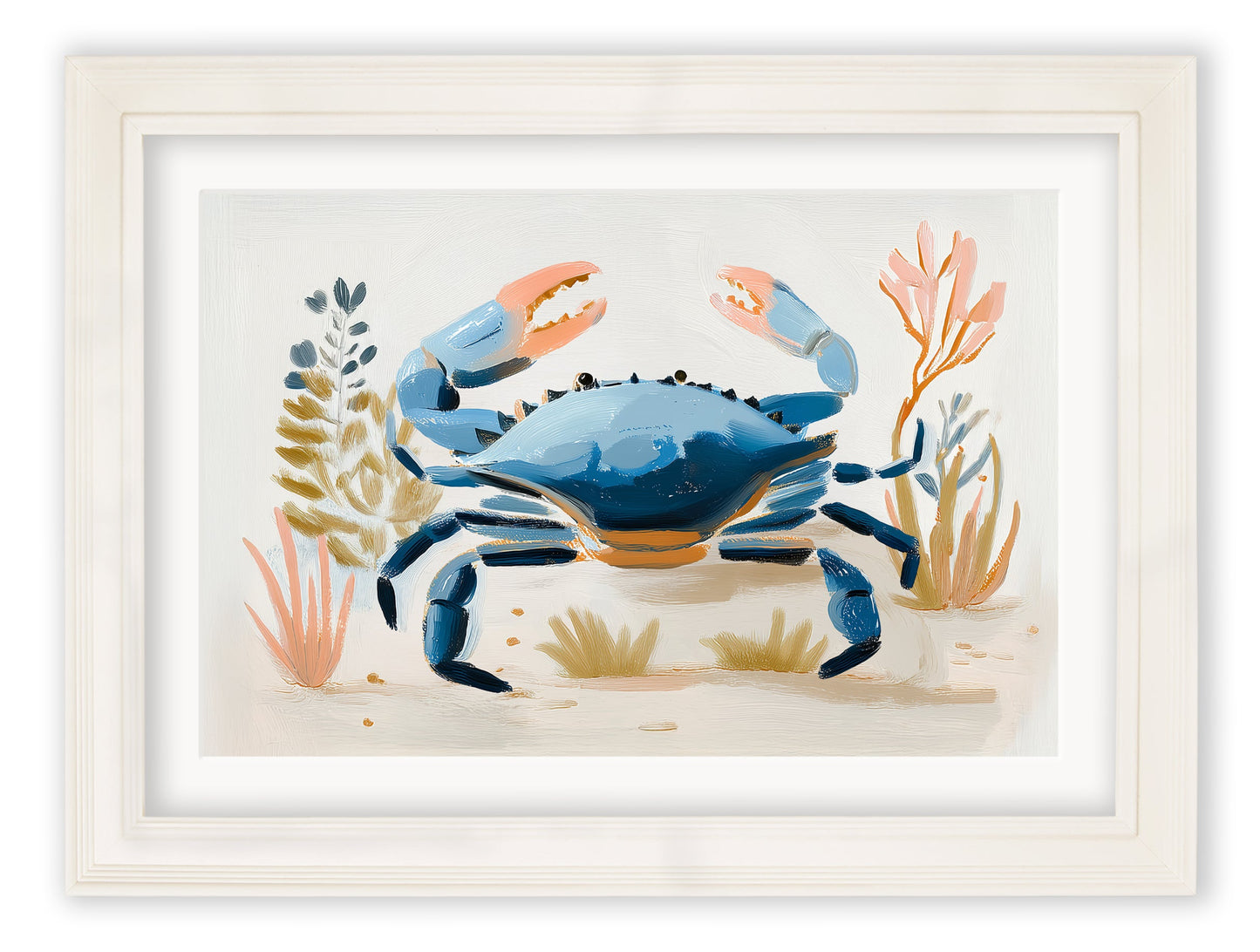 Pastel Shoreline Lobster & Crab - Cream Hurstwood Frame