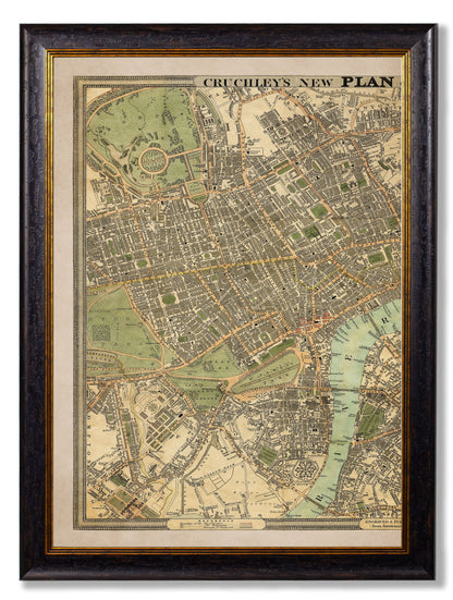 c.1827 London Triptych Map styled view – Leya Buster Interiors
