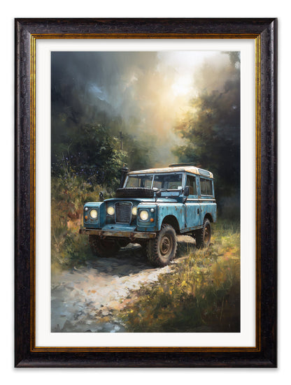Country Track Defender Blue – Oxford Frame detail – Leya Buster Interiors