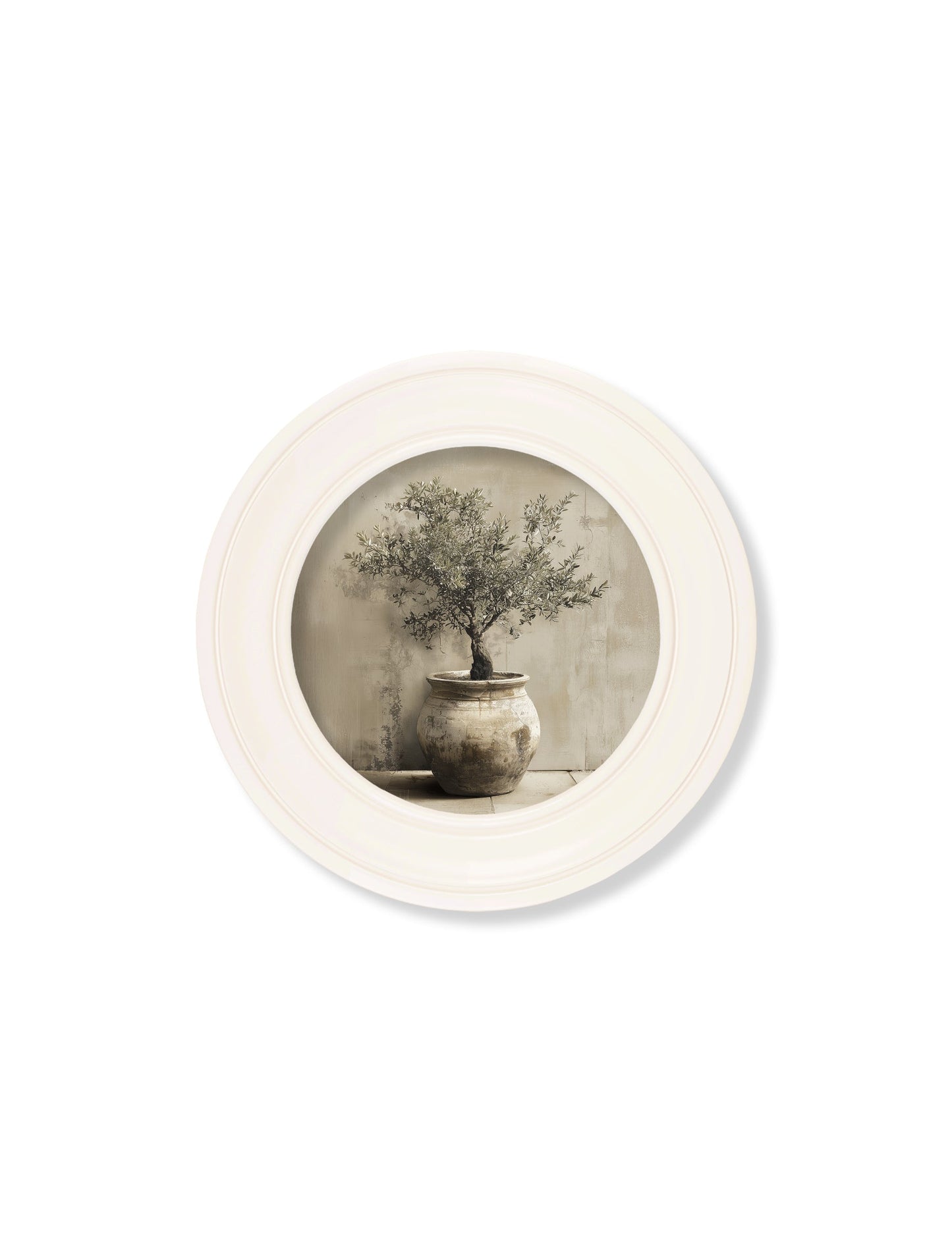 The Olive Tree - Oxford Strong White Round Frame