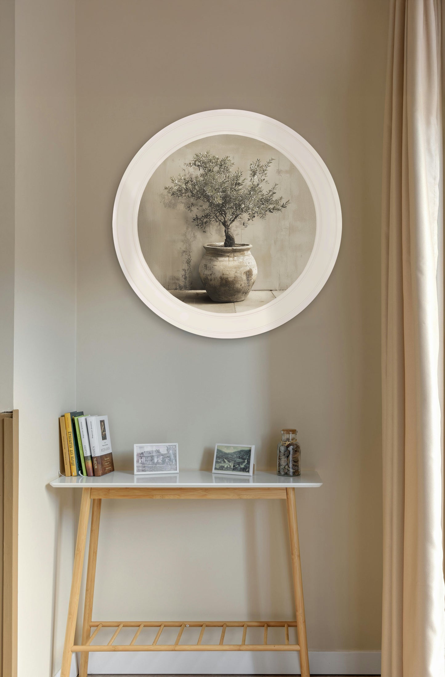 The Olive Tree - Oxford Strong White Round Frame