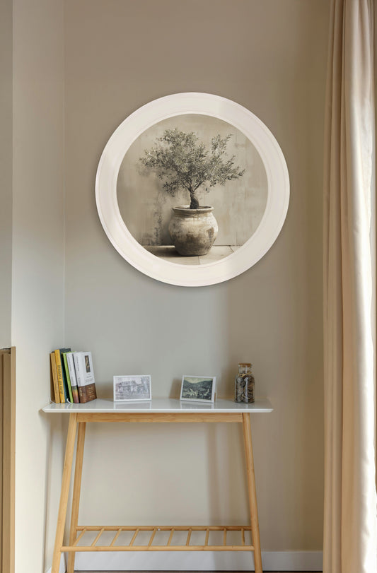 The Olive Tree - Oxford Strong White Round Frame