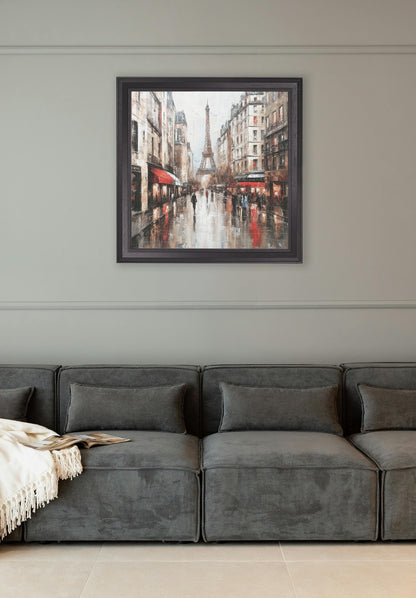 Paris Eiffel Tower – Black Hurstwood Square Frame – framed wall art at Leya Buster Interiors