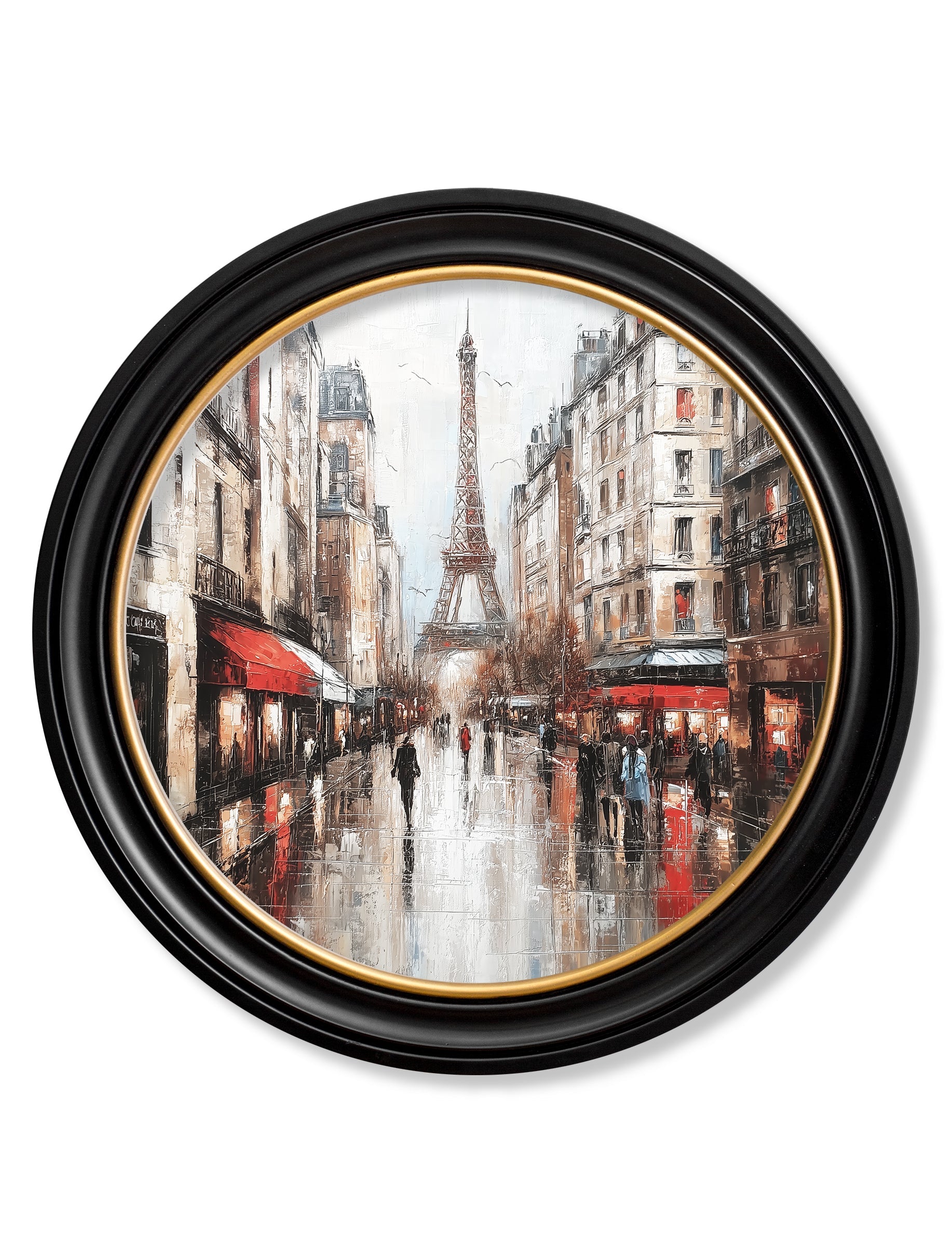 Paris Eiffel Tower – Oxford Round Frame detail – Leya Buster Interiors