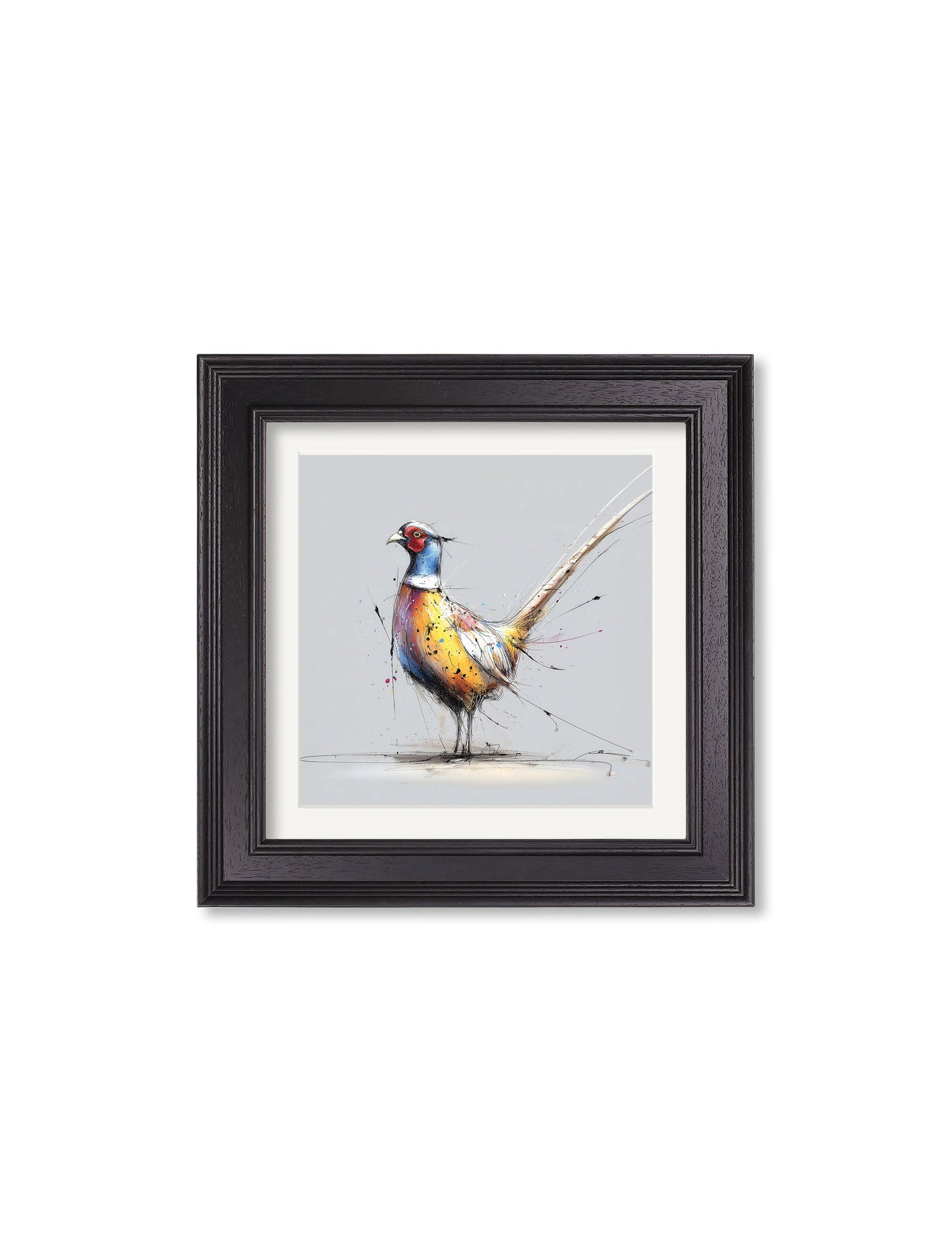 Plump Pheasant Cosy Sketch - Black Hurstwood Square Frame