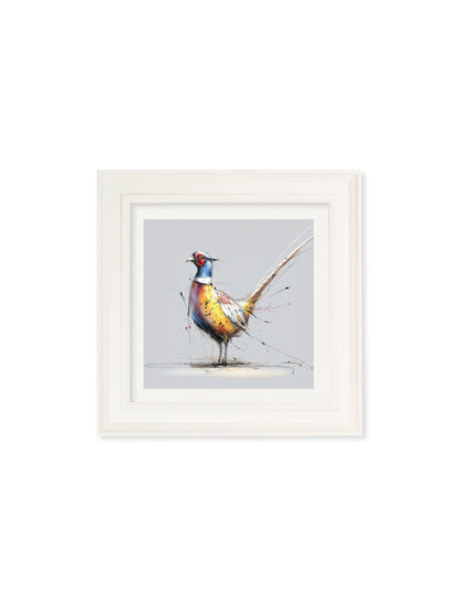 Plump Pheasant Cosy Sketch – Cream Hurstwood Square Frame styled view – Leya Buster Interiors