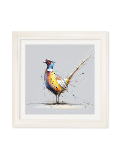 Plump Pheasant Cosy Sketch – Cream Hurstwood Square Frame detail – Leya Buster Interiors