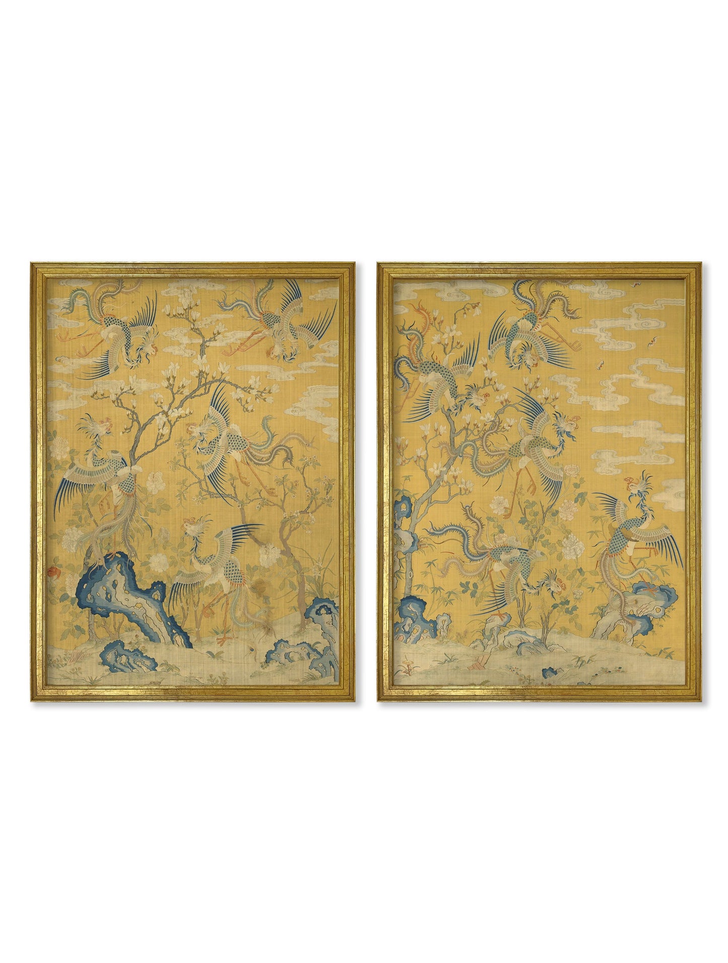 Phoenixes in a Garden Set of 2 detail – Leya Buster Interiors
