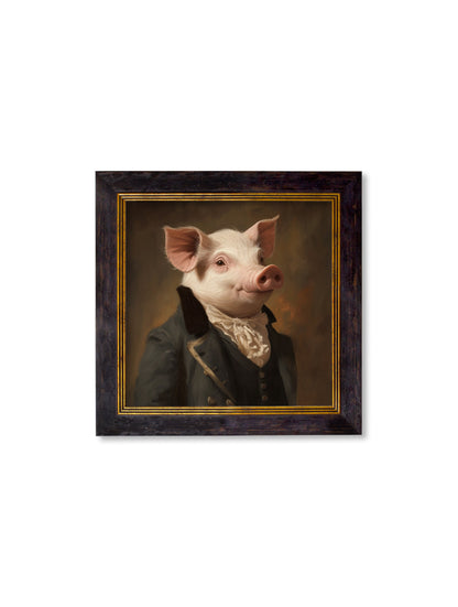 Duke of Truffleton – Gentleman Pig Oxford Square Frame styled view – Leya Buster Interiors