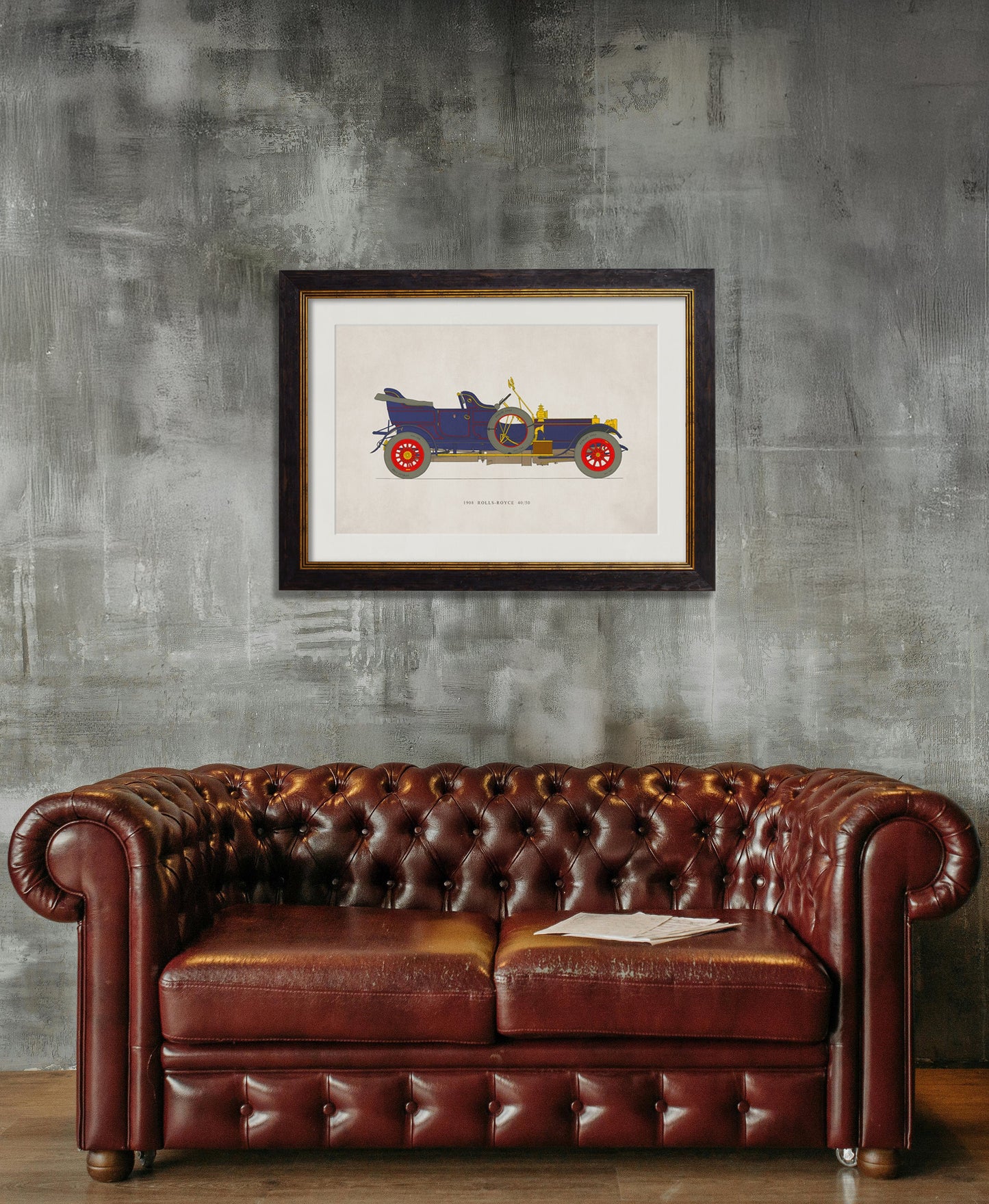 1908 ROLLS – ROYCE 40/50 – framed wall art at Leya Buster Interiors