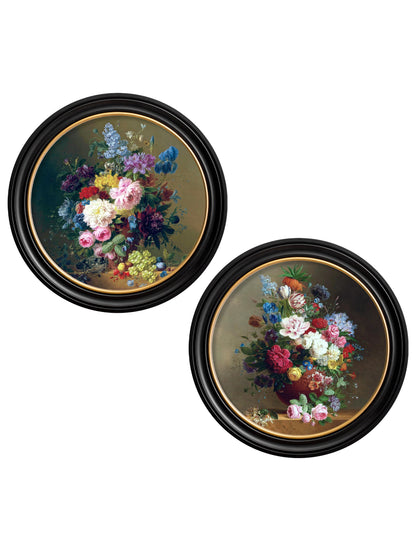 c.1812 Still Life of Flowers – Round detail – Leya Buster Interiors