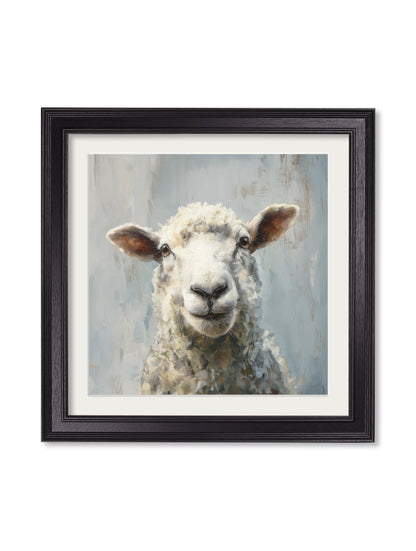 The Jolly Sheep – Black Hurstwood Square Frame detail – Leya Buster Interiors