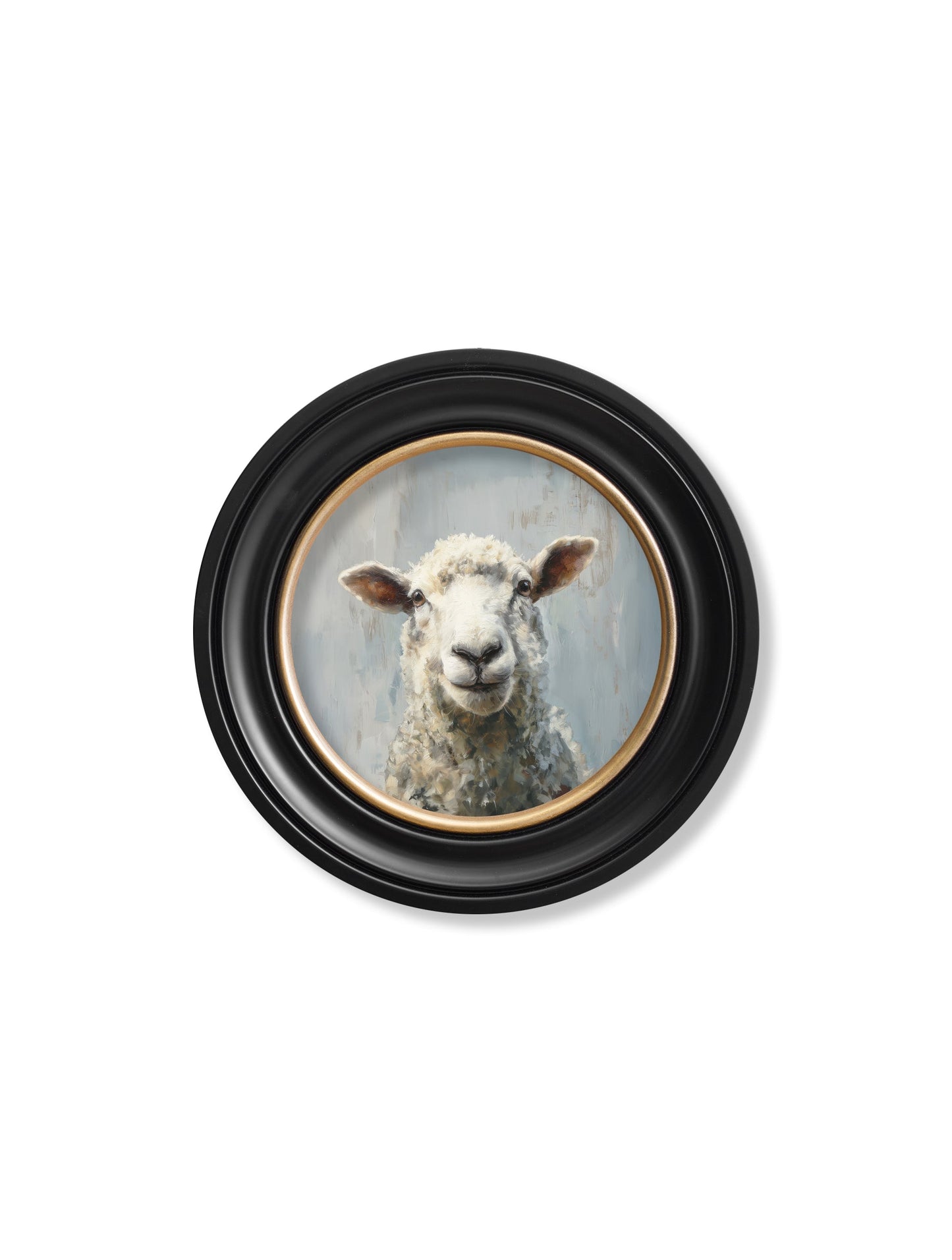 The Jolly Sheep – Oxford Round Frame styled view – Leya Buster Interiors