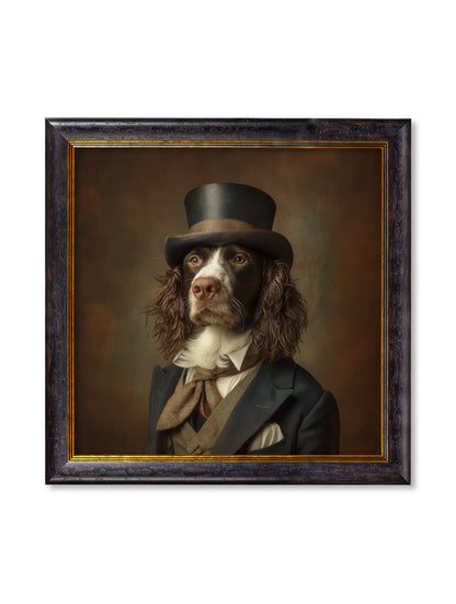 Duke Springly – Gentleman Springer Spaniel Oxford Square Frame detail – Leya Buster Interiors