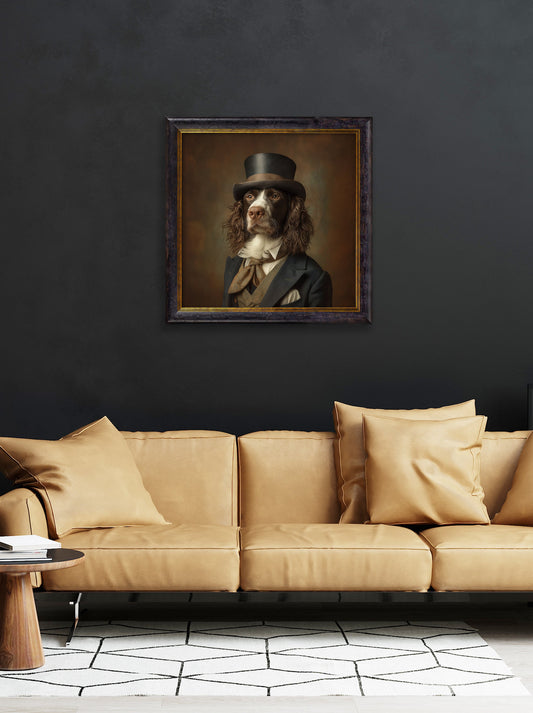 Duke Springly - Gentleman Springer Spaniel Oxford Square Frame