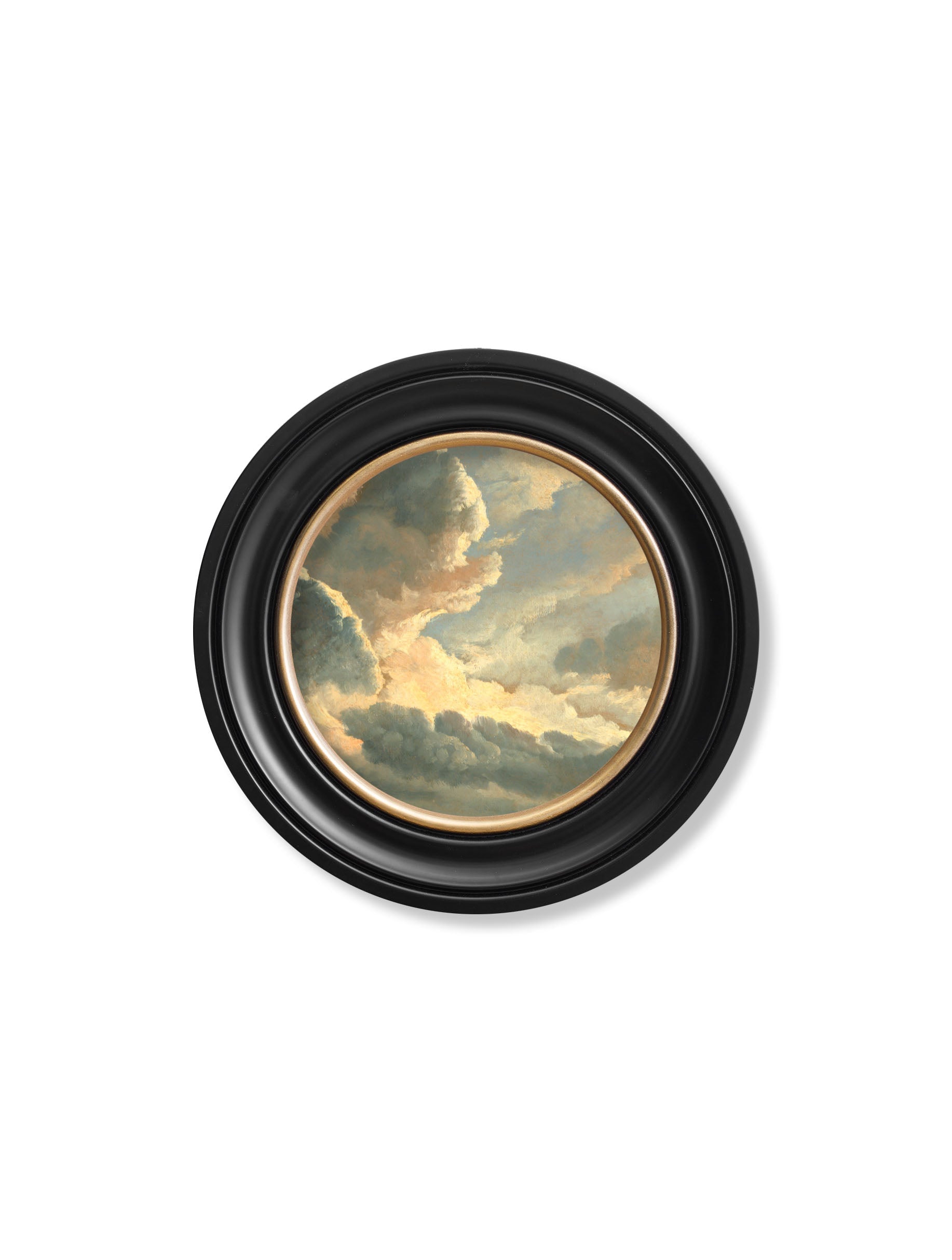 c1700's Study of Clouds by Simon Denis – Round Frame styled view – Leya Buster Interiors