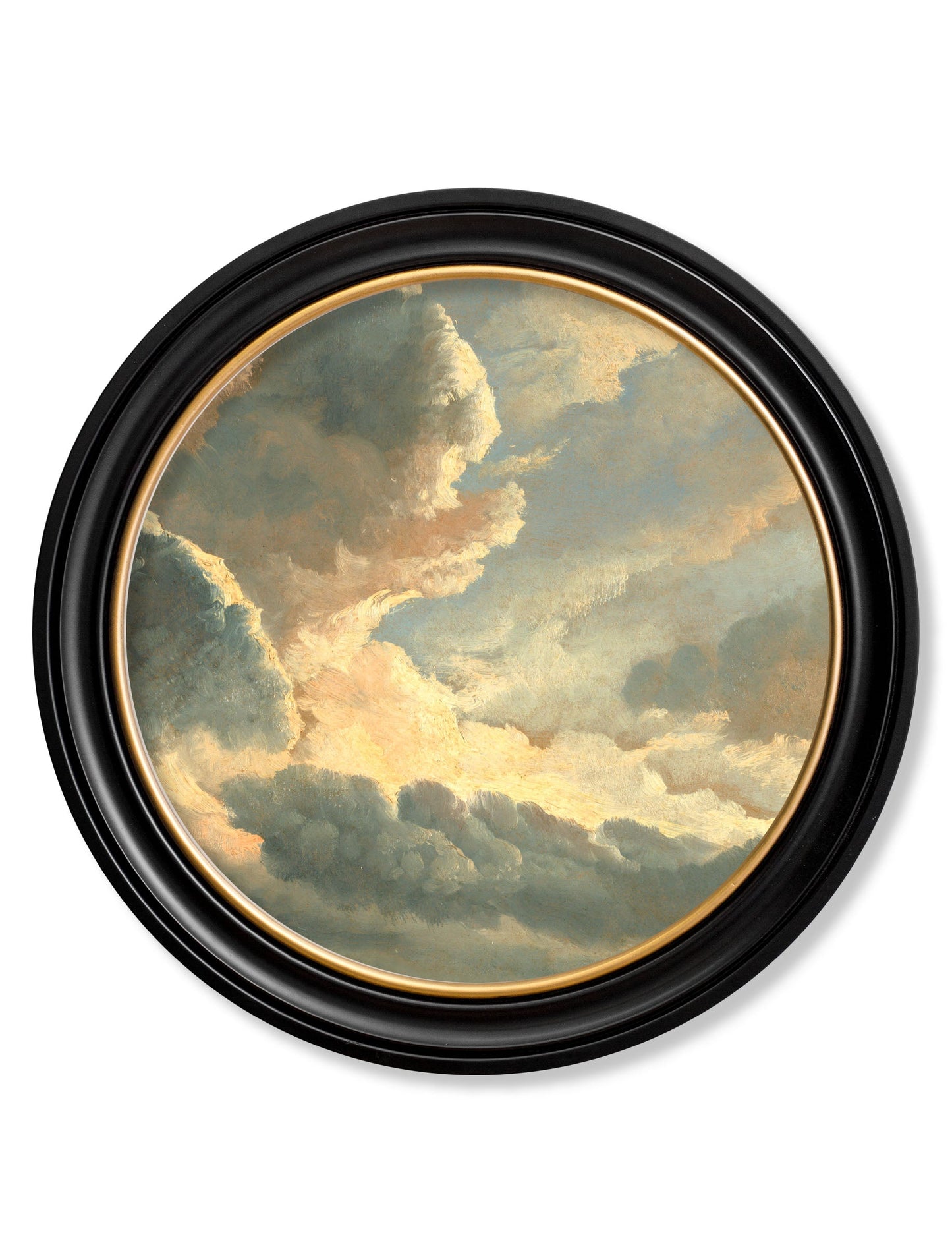 c1700's Study of Clouds by Simon Denis – Round Frame detail – Leya Buster Interiors