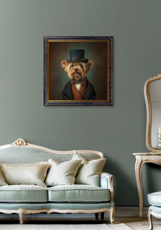 Lord Barkley of York - Gentleman Yorkshire Terrier Oxford Square Frame